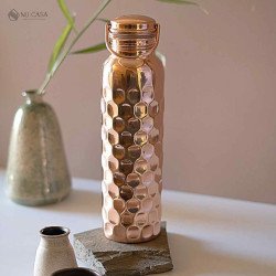 Gourde Artisanale en Cuivre Martelé  100% Cuivre Pur