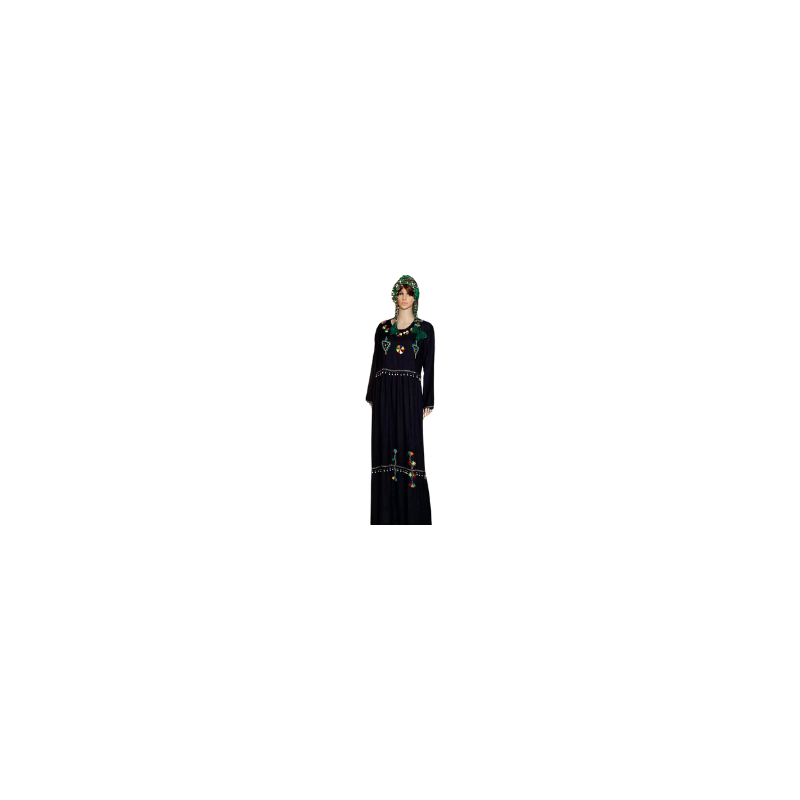 gandoura marocaine brodeé en noir