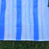 tissu marocain tissée en soi bleu/blanc