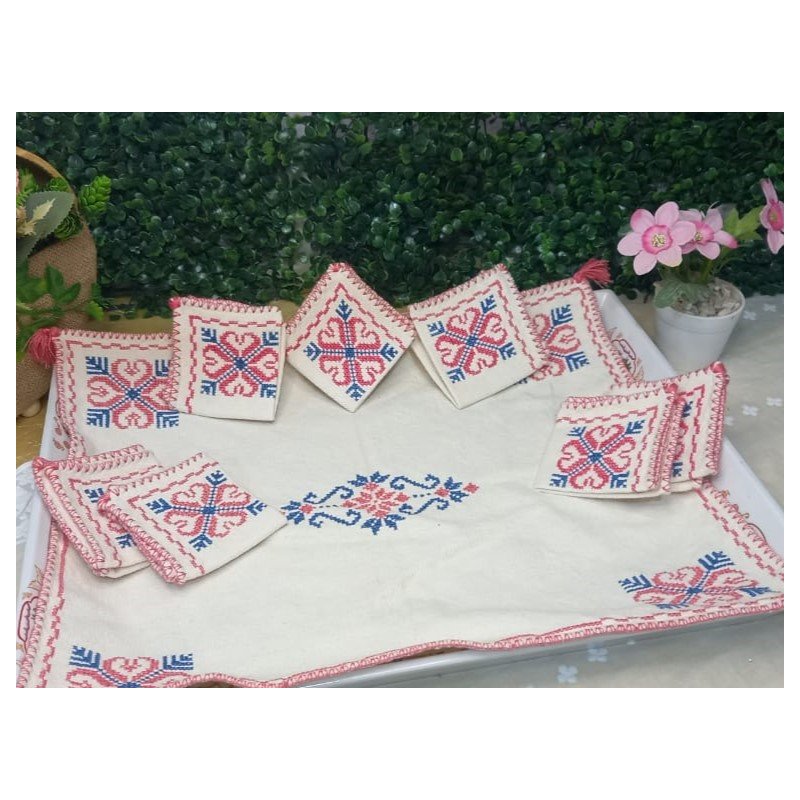 Couvre-plateau en Broderie “Karwa” avec Serviettes