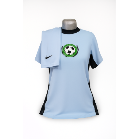 Maillot de Football Officiel – Coupe Classique Bleu Ciel & Noir