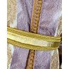 Caftan marocain en velours à motifs dorés