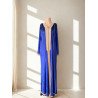 caftan en velours bleu roi