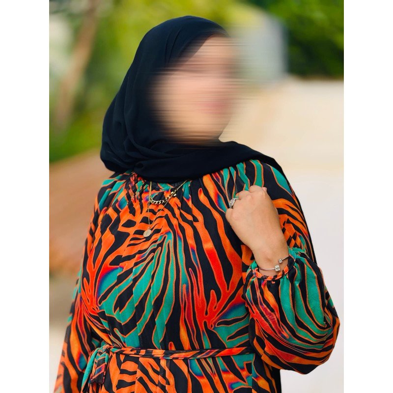 Robe longue fluide à imprimé