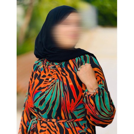 Robe longue fluide à imprimé