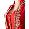 Jellaba Rouge Royale – Broderies Dorées Artisanales
