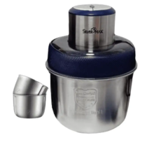 HACHOIR Silver Max Automatic Electric 3L Stainless Steel Grinder with 3 Bowls,