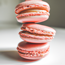 Macarons à la rose et pistache