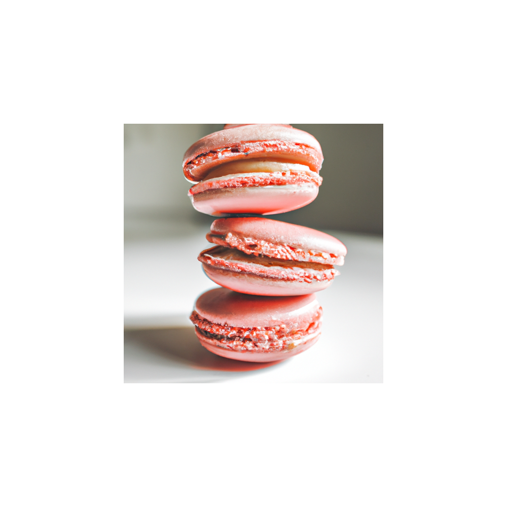 Macarons à la rose et pistache