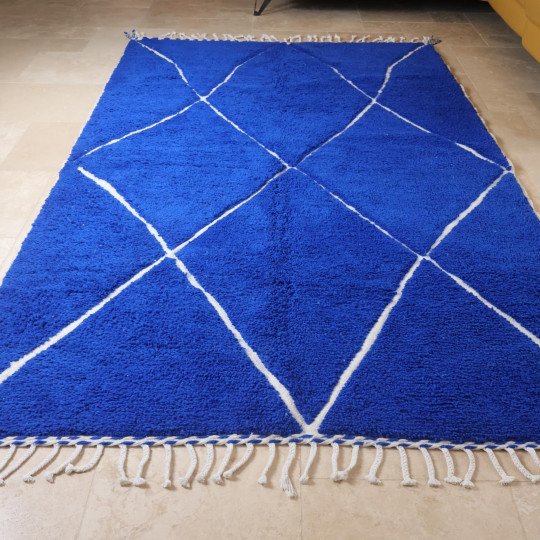 Tapis Khemisset XI - 100% pure laine - Bleu ≈ 255 x 155cm