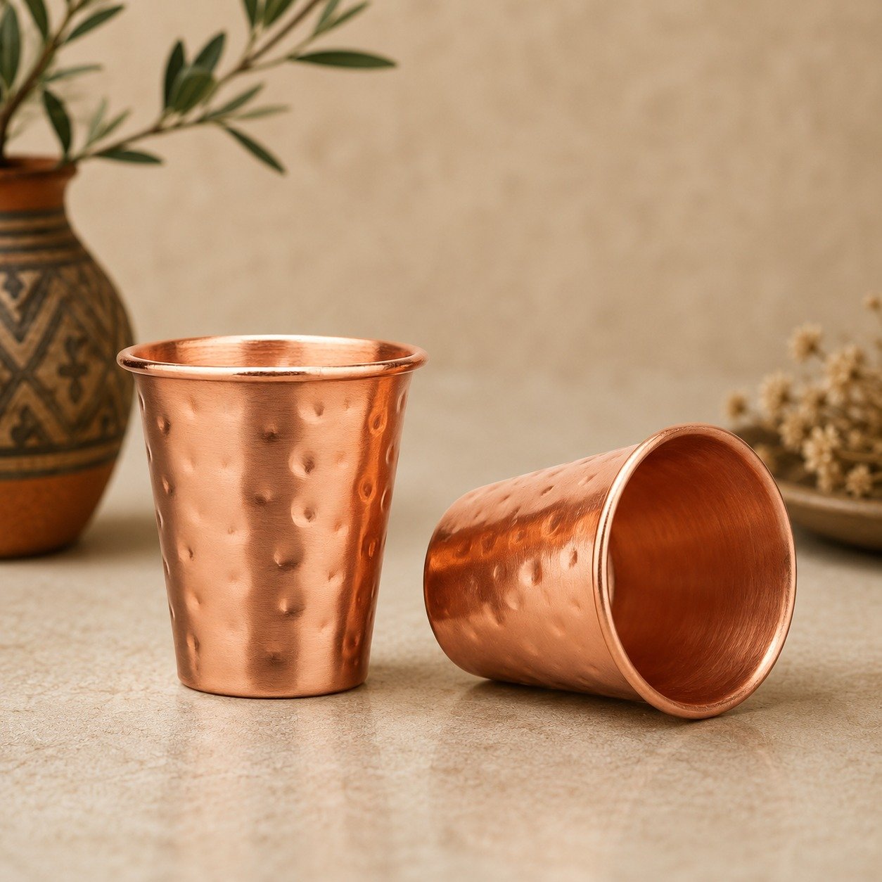 Gobelets Artisanaux en Cuivre Pur